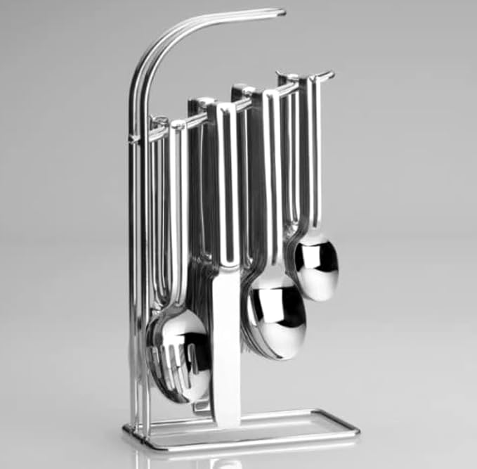 St. James The Rack 42pc 18/10 Stainless Steel Flatware Set on Hanging Rack
