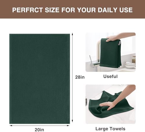 Homaxy 100% Cotton Oversized Waffle Weave Kitchen Towels 6-Pack - Image 3