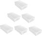 VICASKY 6pcs Large White Flip-top Shoes Storage Boxes 33x20x12cm Plastic Shoe Organizers Dustproof Containers for Home Closet Storage