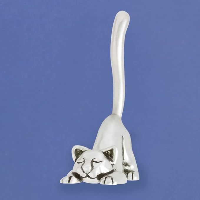 Basic Spirit Cat Stretching Ring Holder (Pewter) Yoga Pose