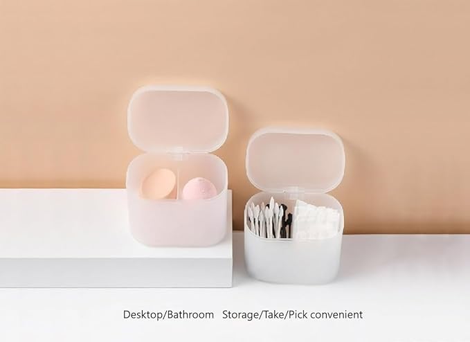 home transparent cotton pads/swabs large capacity storage box with PP(polypropylene) material, easy to use and take,beautiful design, muti-purpose, moisture-proof and dust-proof (Home)