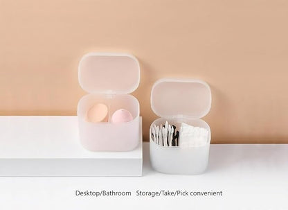 home transparent cotton pads/swabs large capacity storage box with PP(polypropylene) material, easy to use and take,beautiful design, muti-purpose, moisture-proof and dust-proof (Home)
