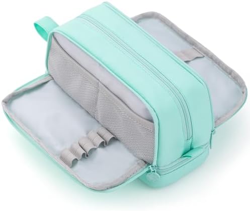CICIMELON Large Pencil Case, 4 Compartment Pen Pouch, Mint Green by CICIMELON