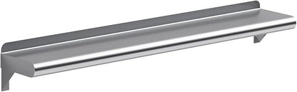 AmGood 6 in. x 36 in. Stainless Steel Wall Shelf | NSF | Metal Shelving | Garage, Laundry, Storage, Utility Room | Restaurant, Commercial Kitchen