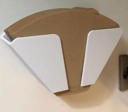 Coffee Filter Holder Wall Mount | Coffee Machine Filter Storage | For Coffee Makers Keep Countertop Clean | Decaf/Brew/Roast Filter Storage (Green)