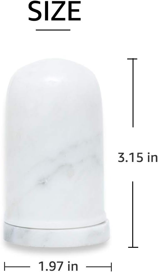 JIMEI Marble Toothpick Holder with Lid, Toothpick Dispenser Jar Box, marble salt and pepper shakers, Toothpicks Container Case Cute Toothpick Organizer for Home, Kitchen, Restaurant