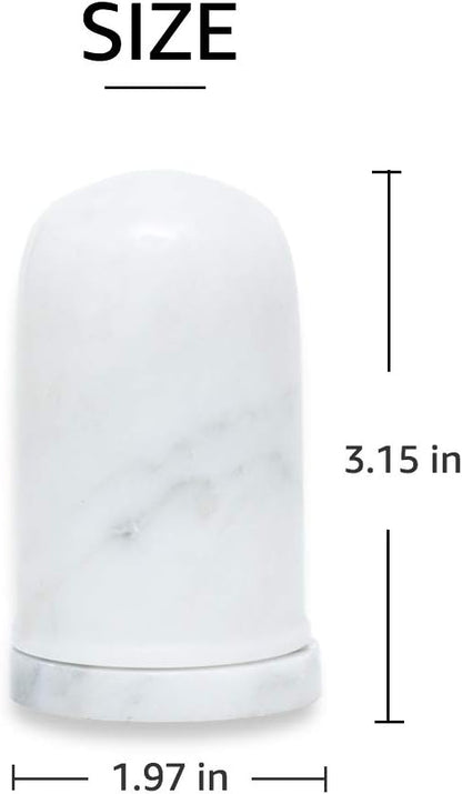 JIMEI Marble Toothpick Holder with Lid, Toothpick Dispenser Jar Box, marble salt and pepper shakers, Toothpicks Container Case Cute Toothpick Organizer for Home, Kitchen, Restaurant