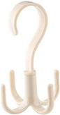 Space Saving Rotated Hanger Hooks Wardrobe Clothes Rack Hanger Organizer Bag Hanger Shoes Belt Scarf Hanging Rack Closet Hanger (Beige)
