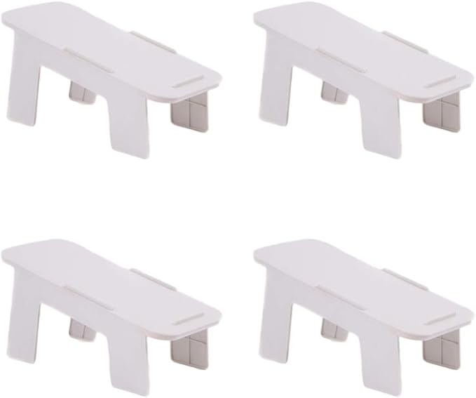 Milisten 4pcs Shoe Stacker Slots Space Saver Shoe Rack for Closet Organization Holder for Home Storage White