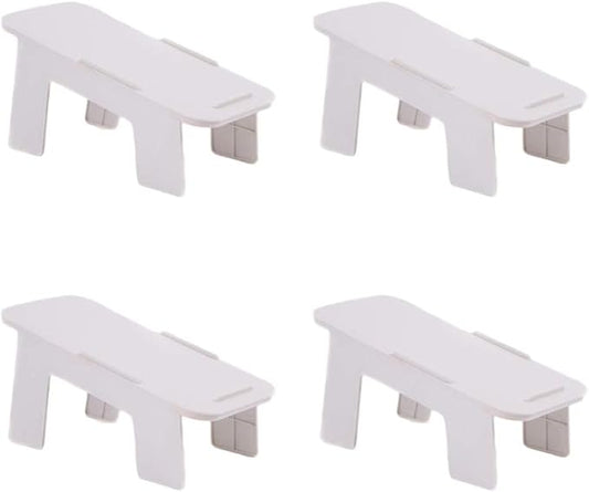 Milisten 4pcs Shoe Stacker Slots Space Saver Shoe Rack for Closet Organization Holder for Home Storage White