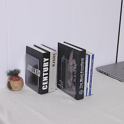 4pcs Clear Book Ends for Heavy Books,Acrylic Book Shelf Organizer for Desk,Plastic Heavy Duty Book Holders Stand and Invisible Bookshelf Dividers Decorative,Suitable for Office Home Weighted Bookends - Image 6