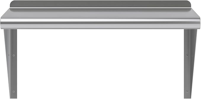 AmGood 14 in. x 24 in. Stainless Steel Wall Shelf | NSF | Metal Shelving | Garage, Laundry, Storage, Utility Room | Restaurant, Commercial Kitchen