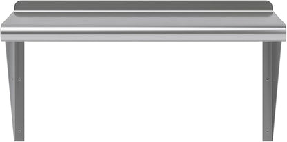 AmGood 14 in. x 24 in. Stainless Steel Wall Shelf | NSF | Metal Shelving | Garage, Laundry, Storage, Utility Room | Restaurant, Commercial Kitchen