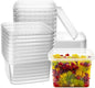 NYHI 16 oz Deli Containers with Lids 20 Pack, Square Clear Plastic Containers with Lids BPA Free, Airtight Soup Containers with Lids for Meal Prep, Take Out & Food Storage