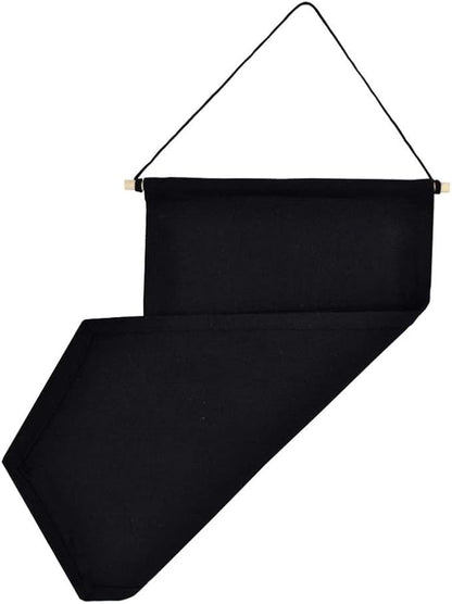 Wall Hanging Brooch Jewelry Storage Case Canvas Display Stand Enamel Pin Badges Buttons Display Banner Holder Earrings Necklace Glitter Pin Collection Organizer - Black M