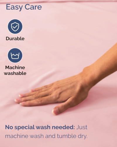 CGK Linens 2 Pack Extra Deep Cal King Fitted Sheets - Baby Pink - Image 6