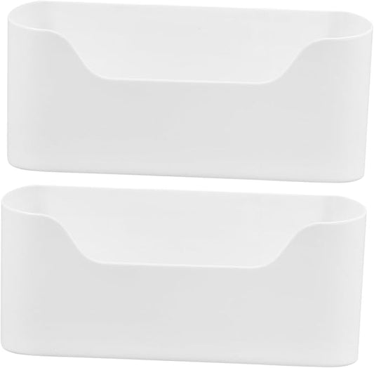 2pcs Kitchen Shelves Wall Mount Organizer under Cabinet Pantry Storage Box Adhesive Cabinet Door Holder Wall Mount Storage Organizer