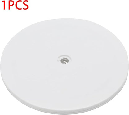 1 Pcs White 9 inch Acrylic Lazy Susan Rotating Turntable Organizer Bearings - Round Swivel Plate for Spice Rack, Table, Cake, Kitchen Pantry