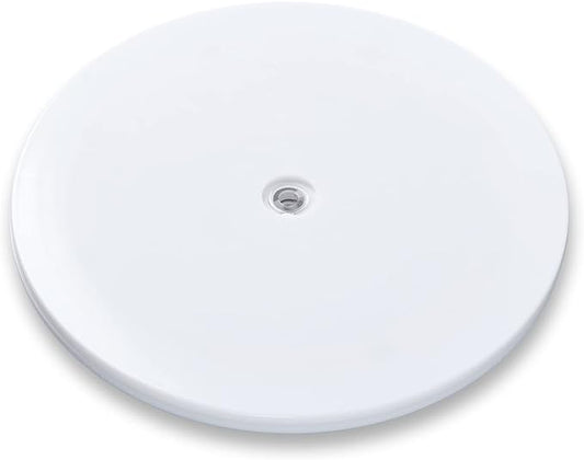 6 inch Lazy Susan Turntable White Acrylic Ball Bearing Rotating Tray for Spice Rack Table Cake Kitchen Pantry Decorating Bathrooms TV Laptop Computer Monitor, 30-lb Load Capacity (360˚ Rotation)