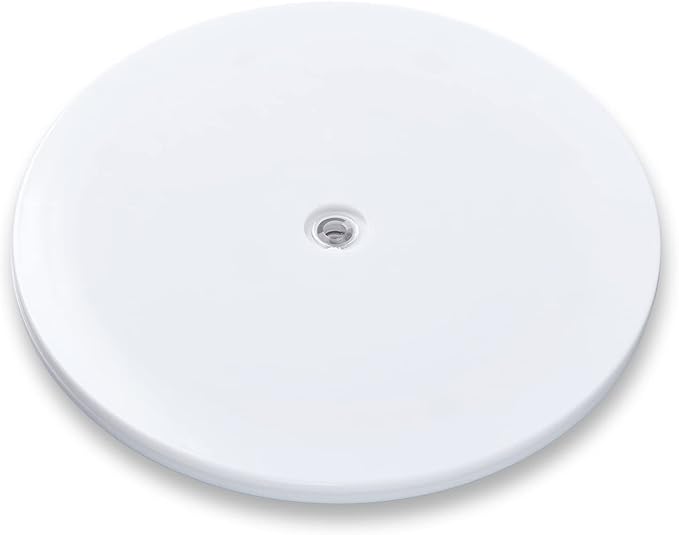 4 inch Lazy Susan Turntable White Acrylic Ball Bearing Rotating Tray for Spice Rack Table Cake Kitchen Pantry Decorating Bathrooms, 20-lb Load Capacity (360˚ Rotation)