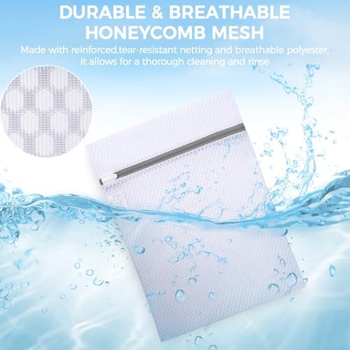 BAGAIL Laundry Bags Mesh Wash Bag for Intimates Lingerie and Delicates,3Pcs(Honeycomb,3S) - Image 5
