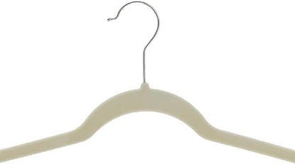 Amazon Basics Slim Velvet Non-Slip Space Saving Suit Clothes Hangers, Closet Organizer, Ivory/Beige, 30-Pack