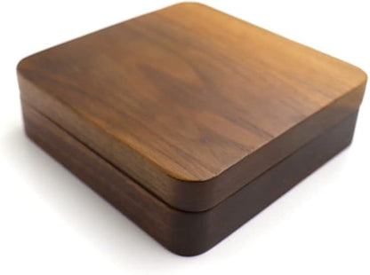 Rustic Wooden Ring Storage Display Box With Mirror Portable 12 Slots Rings Organizer Holder Tray