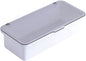 Flatware Tray with Lid and Drainer,Silverware Tray Kitchen Dinnerware Holder and Utensil Storage Container for Flatware and Silverware (White)