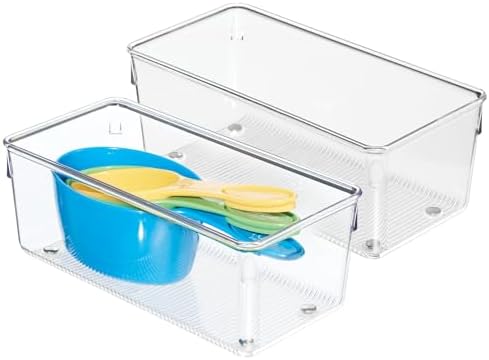 iDesign Plastic Drawer Organizer, Set of 2, Clear by iDesign