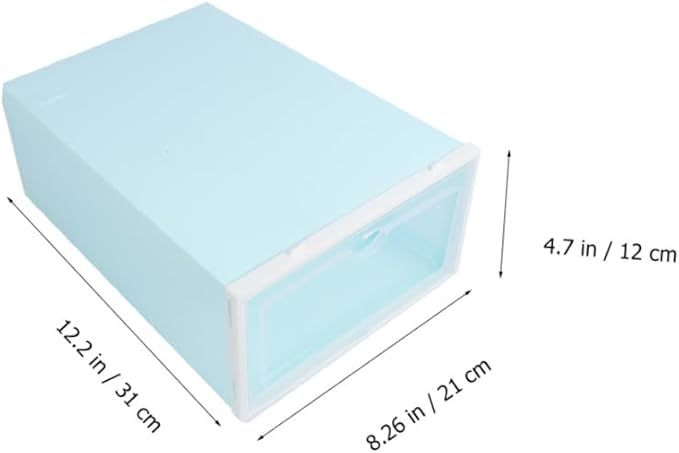 6pcs Shoe Organizer Space Saver Thicken Shoe Boxes Storage Bin Lids for Closet and Entryway