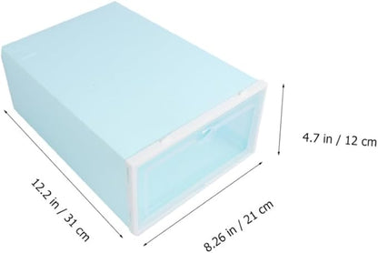 6pcs Shoe Organizer Space Saver Thicken Shoe Boxes Storage Bin Lids for Closet and Entryway