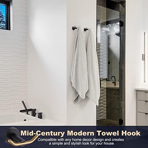 ARCORA Brushed and Gold Towel Hooks, SUS 304 Stainless Steel Bath Robe Hook - Image 3