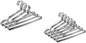 Seropy 30 Pack 16.5 Inch and 50 Pack 17.7 Inch Metal Clothes Heavy Duty Stainless Steel Coat Hangers with Anti-Slip Notch