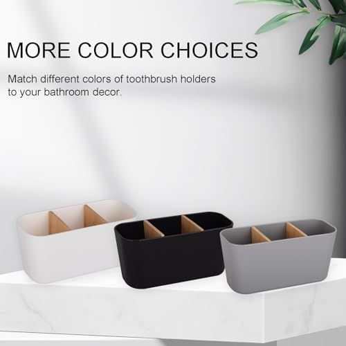 Toothbrush Holders Electric Tooth Brush and Toothpaste Organizer, White - Image 5