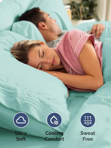 CGK Extra Deep Twin Single Fitted Sheet Only - Spa Blue - Image 3