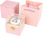 Magic Flip Jewelry Carousel with Heart Button Surprise, Rotating Transparent Gift Box - Bear Cake or Flower Design Organizer for Necklaces & Rings, Birthday Mothers Day Gifts for Women (Pink Bear)