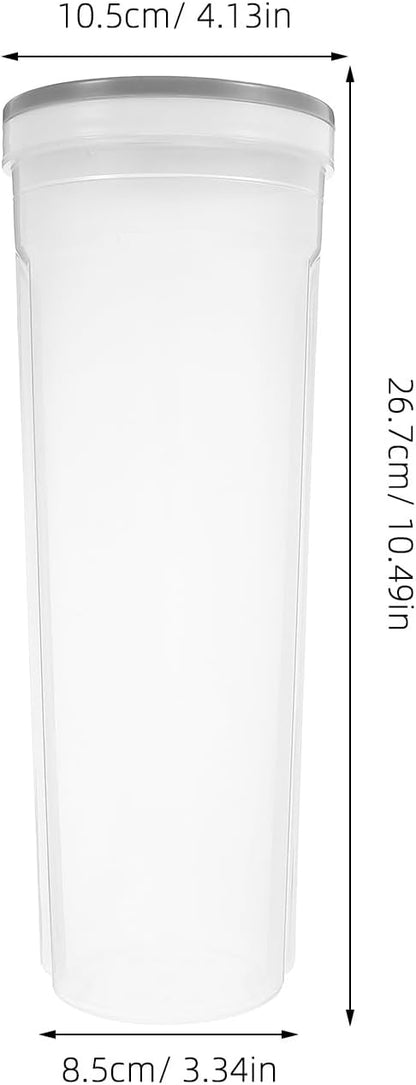 Vertical Noodle Jar with Rotating Lid Food Storage Container for Spaghetti Grains Cereal Nuts Beans Kitchen Organization 11.22 X 4.13 X 3.34 Inches