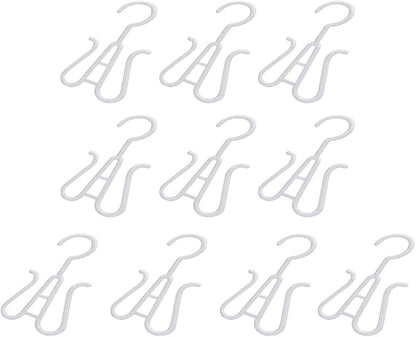 Zerodeko 10pcs Plastic Shoes Hanging Hooks Slipper Organizers for Efficient Storage and Quick Drying for Closet Travel and Home Use