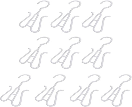 Zerodeko 10pcs Plastic Shoes Hanging Hooks Slipper Organizers for Efficient Storage and Quick Drying for Closet Travel and Home Use