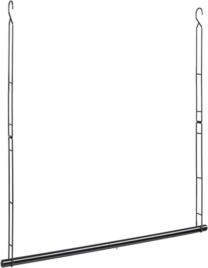 Hanging Closet Rod 31.89in, 6 Height Adjustable Closet Hanging Organizer, Heavy Duty Closet Extender Hanging Rod, Space Saving Clothes Hanging Bar Closet Poles for Hanging Clothes,Black