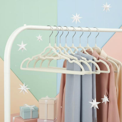 GoodtoU 50 Pack Velvet Baby Hangers, 12.8 Inch Non-Slip Toddler Clothes Hangers, for Infant Coats, Dresses & Pants, White - Car