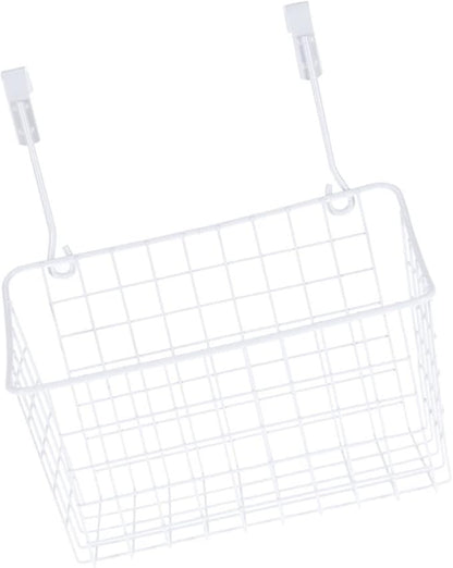 OUNONA Door Storage Cabinet Basket Hanging Organizer for Kitchen Bathroom Office Hanging Rack Lids