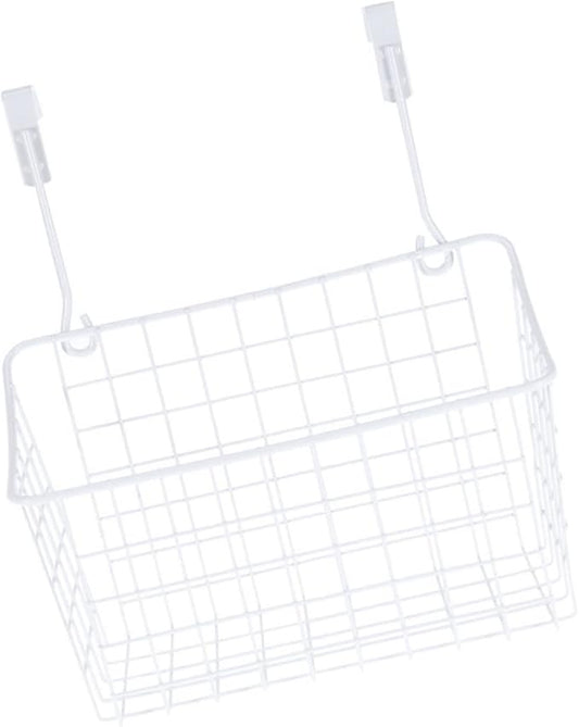 OUNONA Door Storage Cabinet Basket Hanging Organizer for Kitchen Bathroom Office Hanging Rack Lids