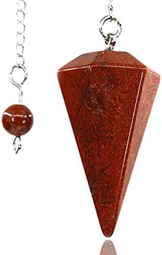 Faceted Mixed gemstone crystal pendulum point reiki chakra pendant bead Chain 6''
