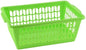 YBM HOME Plastic Perforated Storage Basket Bin Office Drawer, Shelf Desktop Countertop Tray Organizer 32-1188 (1, Green)