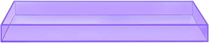 ROYALITA Acrylic Tray Bathroom Tray for Countertop, Guest Towel Holder Tray for Napkin Perfume Jewelry Makeup, Vanity Trays for Soap Dispenser, Aromatherapy, Cup & Candle, Purple
