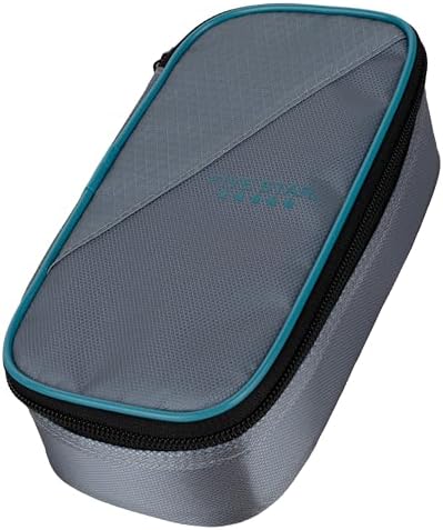 Five Star Pencil Pouch Zipper High-Capacity Storage Organizer Case for Office Supplies Earbuds Chargers Cables Makeup, Grey/Teal (500212B) by FiveStar