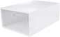 IMIKEYA 6pcs Stackable Shoe Boxes Plastic Storage Organizer with Drawer Design Small Size for Women's Sneakers and Boots, White Lid with Pattern Assorted style