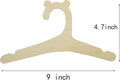Newborn Environmentally Wooden Hanger for Baby Clothes ,Baby Children Wooden Hangers for Clothes Hangers - 20 Pcs Set (9 inches)