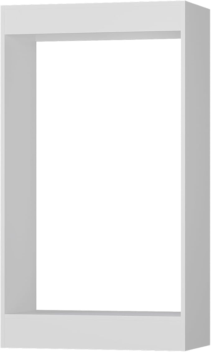 Double Hanging Closet Unit, Modular Wood Closet System Organizer with Storage, White, 25.5"W